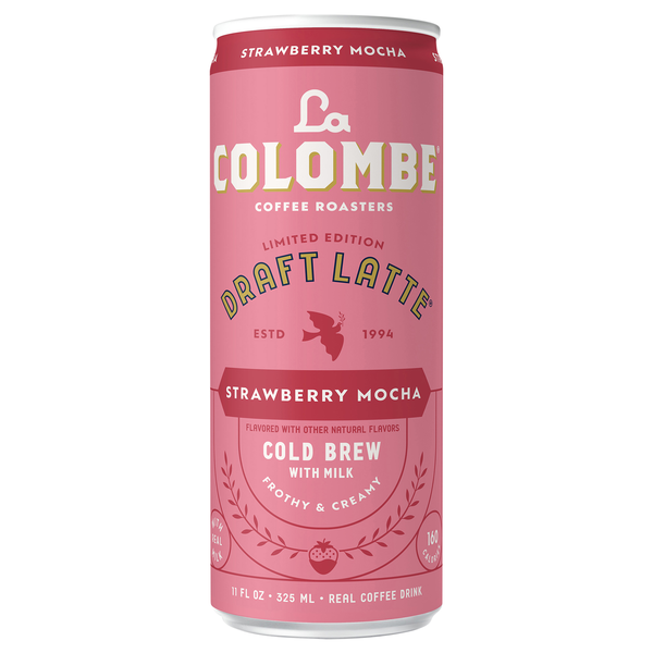 La Colombe Strawberry Mocha Draft Latte Cold Brew Coffee Drink