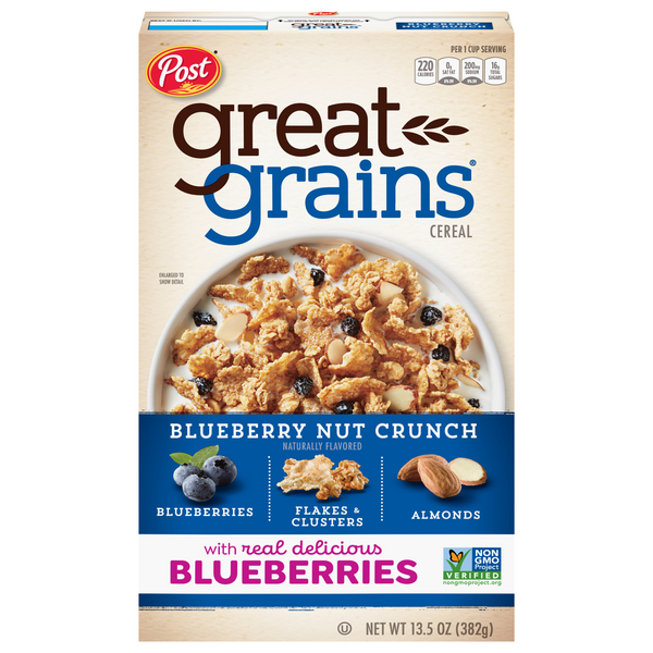 Save on Post Great Grains Cereal Blueberry Nut Crunch Order Online Delivery Stop & Shop