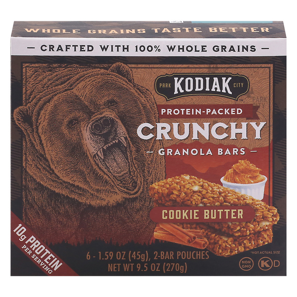 Save on Kodiak ProteinPacked Crunchy Granola Bars Cookie Butter 6 ct