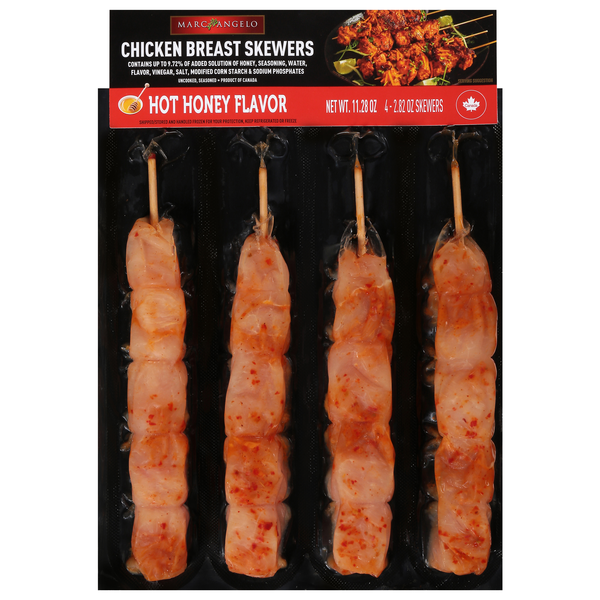 Marc Angelo Hot Honey Chicken Breast Skewers - 4 ct