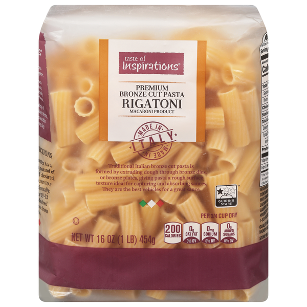 Taste of Inspirations Premium Bronze Cut Rigatoni Pasta