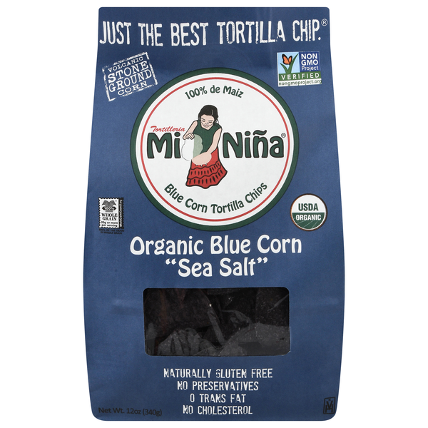 Mi Nina Organic Blue Corn Sea Salt Tortilla Chips