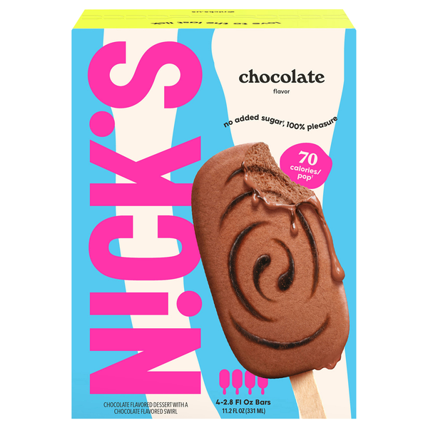 N!ck's No Added Sugar Chocolate Frozen Dessert Bars - 4 ct
