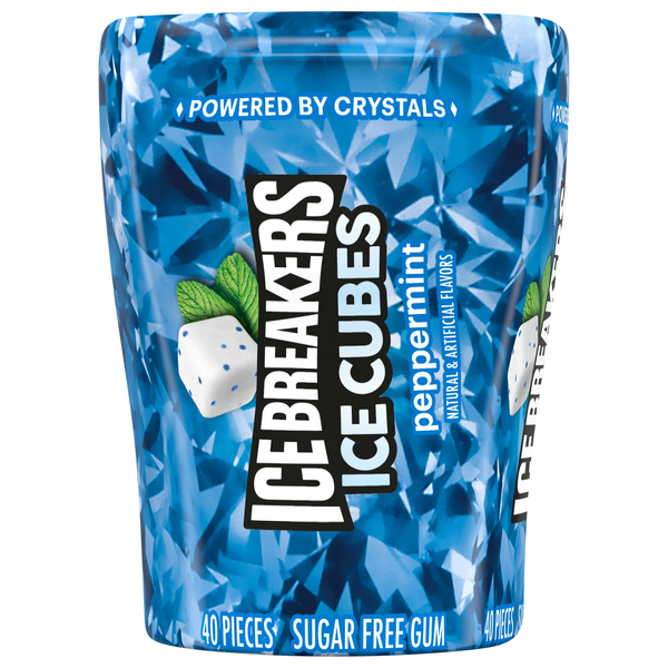 Ice Breakers Ice Cubes Sugar Free Peppermint Chewing Gum