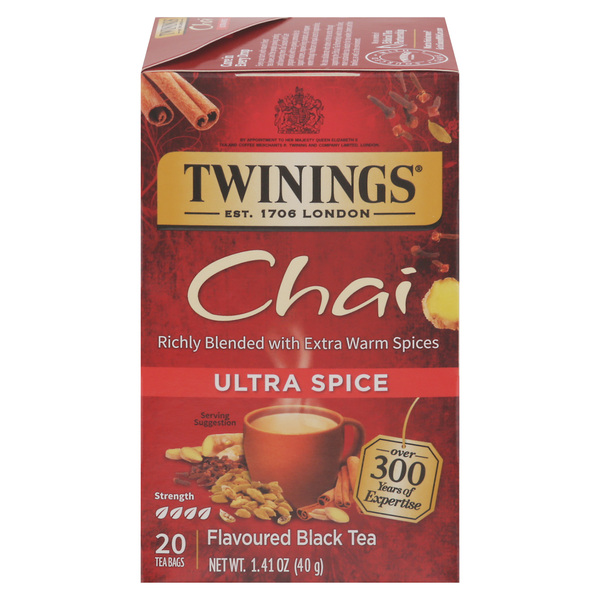 Save on Twinings of London Ultra Spice Chai Tea Bags Order Online Delivery Food Lion