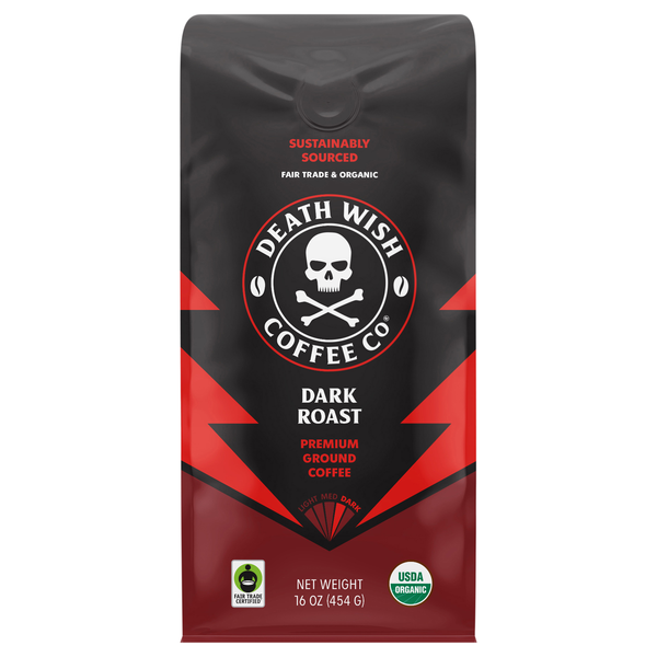 Death Wish Organic Dark Roast Ground Coffee