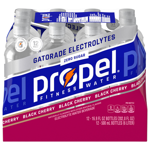 Propel Zero Sugar Black Cherry Electrolyte Water Beverage - 12 pk