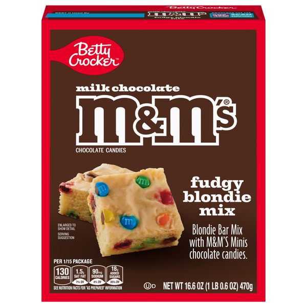 Betty Crocker Milk Chocolate M&M's Fudgy Blondie Mix