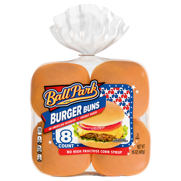 Ball Park Hamburger Buns - 8 ct