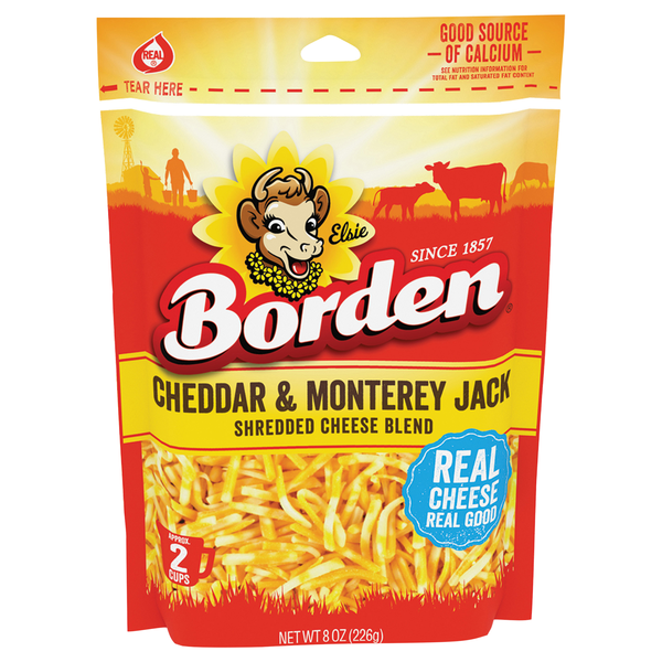 Borden Cheddar & Monterey Jack Shredded Cheese Blend