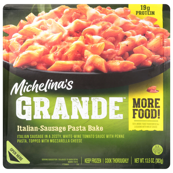 Michelina's Grande Italian-Sausage Pasta Bake Frozen Meal