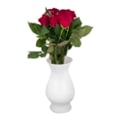 Long Stem Red Roses in Vase