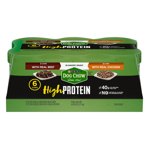 high protein dog chow