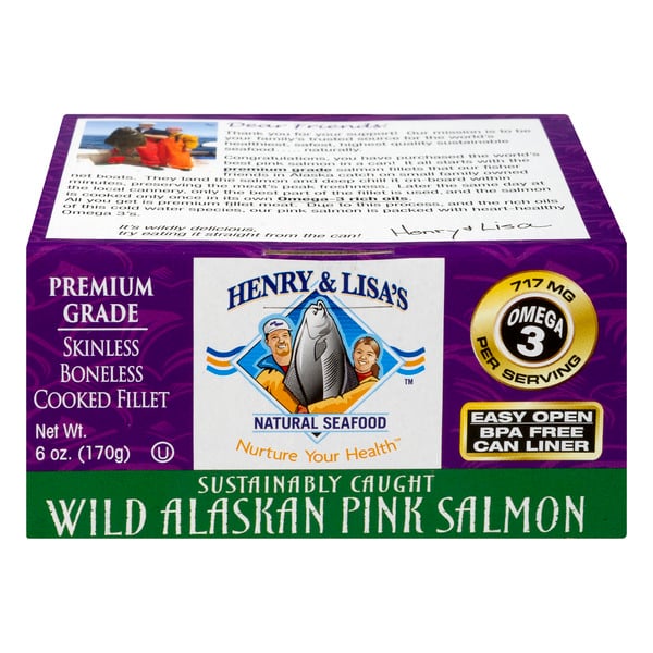 Henry & Lisa's Sustainably Caught Wild Alaskan Pink Salmon