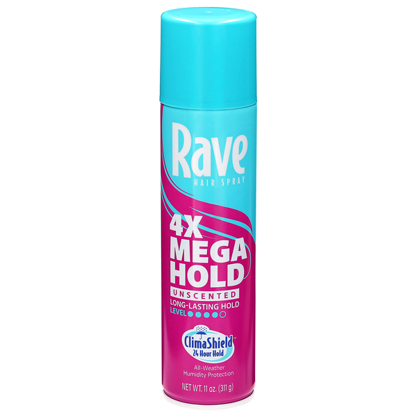 Rave ClimaShield Unscented Mega Hold Hair Spray