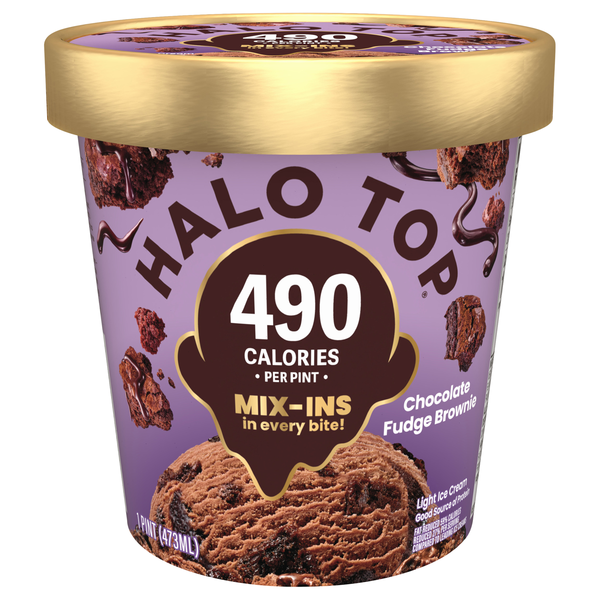 Halo Top Light Chocolate Fudge Brownie Ice Cream