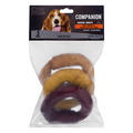 Companion Rawhide Donuts Beef Chicken Peanut Butter Dog Chews - 3 ct