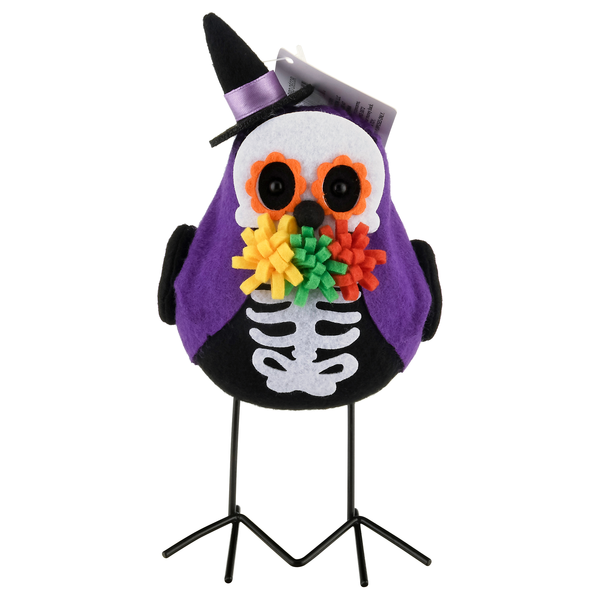 Smart Living Halloween Bird Decor Day of the Dead Purple