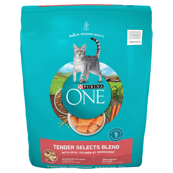 Save on Purina ONE Tender Selects Blend Natural Real Salmon Adult Dry