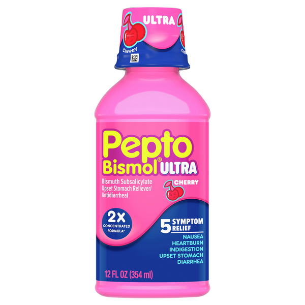 Pepto Bismol Ultra Upset Stomach Reliever/Antidiarrheal Cherry