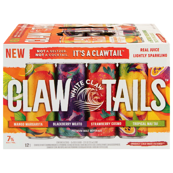 White Claw Claw Tail Malt Beverage Variety Pack - 12 pk