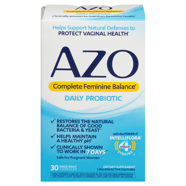 AZO Complete Feminine Balance Daily Probiotic Capsules