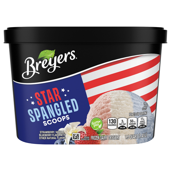 Breyers Star Spangled Scoops Frozen Dairy Dessert