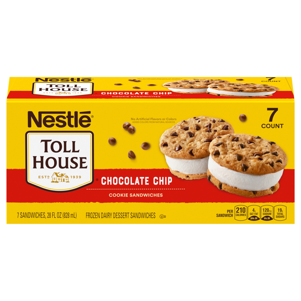 Nestle Toll House Chocolate Chip Dairy Dessert Cookie Sandwiches - 7 ct
