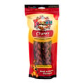 Poochie Chews Braided Retrievers Beef/Cheese M/L Rawhide Dog Treats - 5 ct