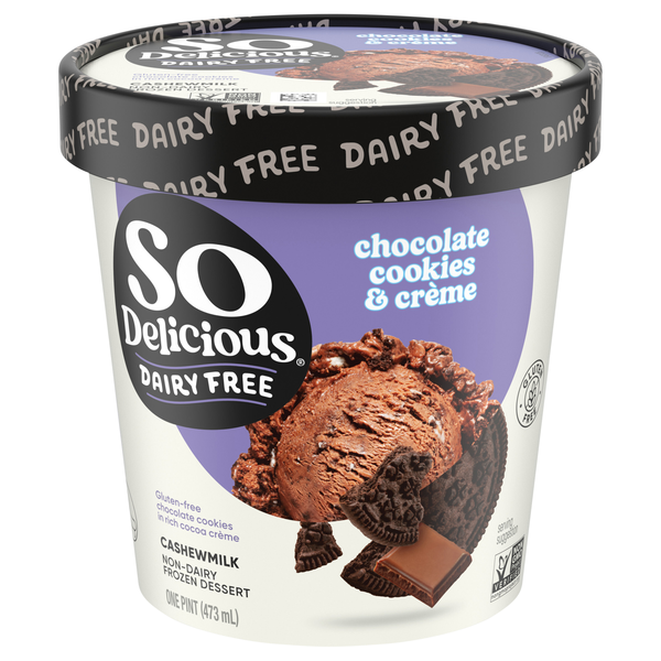So Delicious Dairy Free Chocolate Cookies/Creme Cashewmilk Frozen Dessert