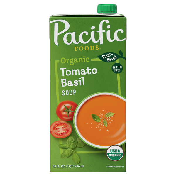 Pacific Foods Organic Plant-Based Gluten Free Tomato Basil Soup
