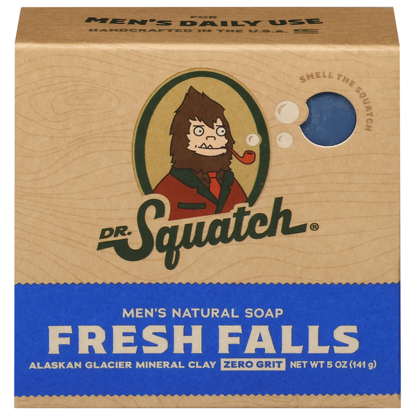 Dr. Squatch Men's Natural Fresh Falls Zero Grit Soap Bar