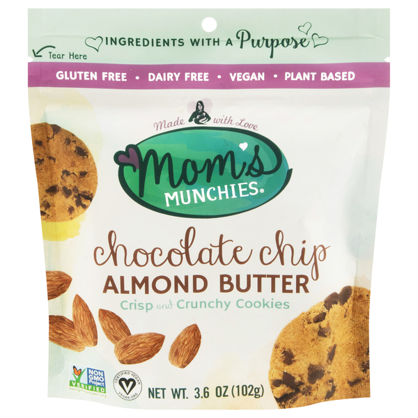 Mom's Munchies Crisp & Crunchy Chocolate Chip Almond Butter Cookies