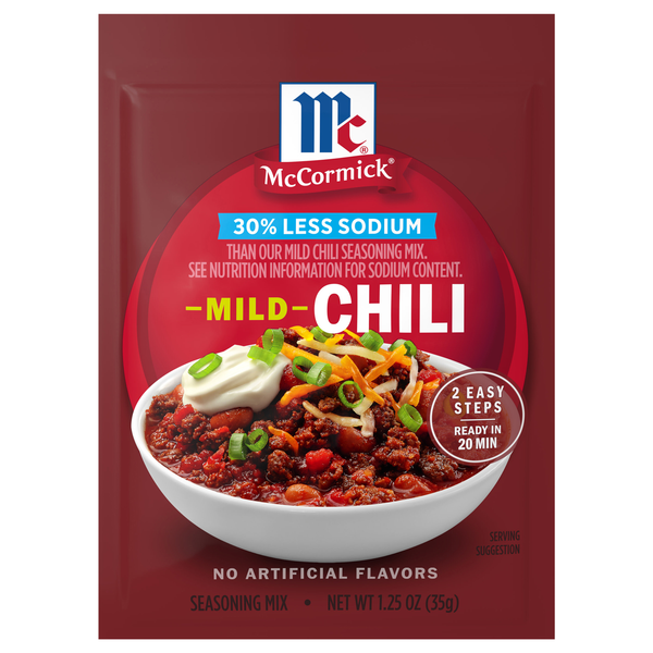 McCormick 30% Less Sodium Mild Chili Seasoning Mix Packet