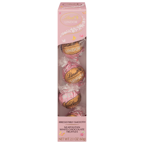 Save on Lindt Lindor Neapolitan White Chocolate Candy Truffles Order