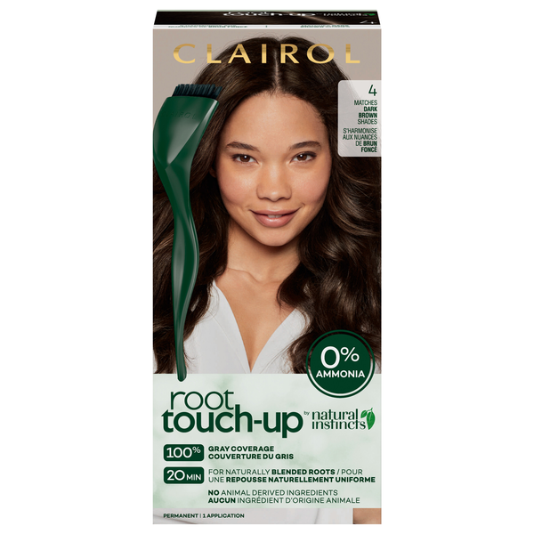 Clairol Natural Instincts Root Touch-Up Permanent Color Dark Brown 4