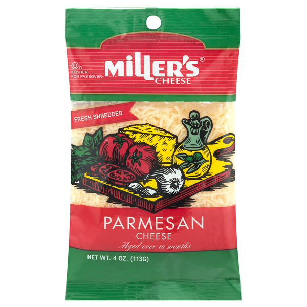 Miller's Kosher Freshly Shredded Parmesan Cheese