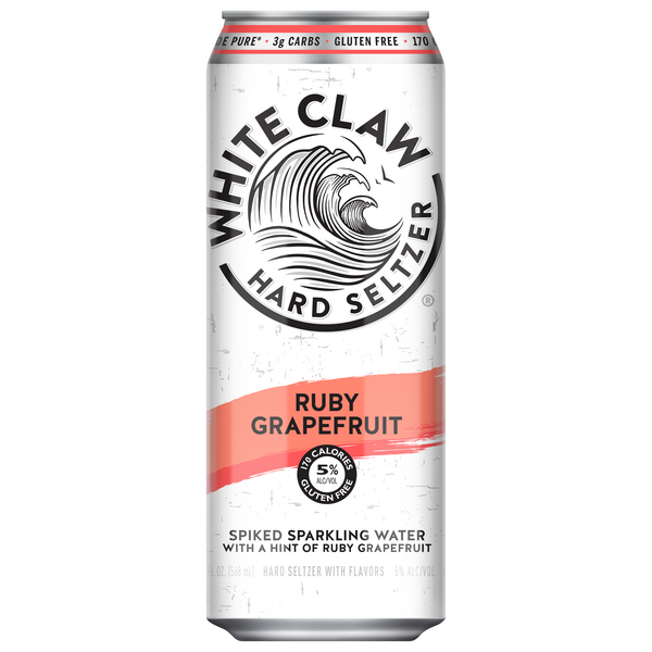 White Claw Hard Seltzer Ruby Grapefruit Spiked Sparkling Water