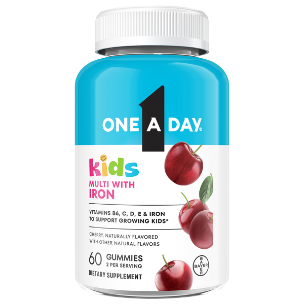 One A Day Kids Cherry Flavor Multivitamin with Iron
