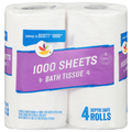 Giant 1000 Sheets 1-Ply Toilet Paper Unscented - 4 ct