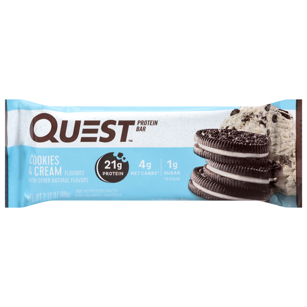 Quest Keto Friendly Cookies & Cream 21g Protein Bar