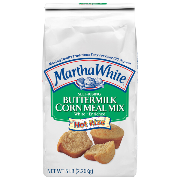 Martha White Hot Rize Self Rising Buttermilk White Corn Meal Mix