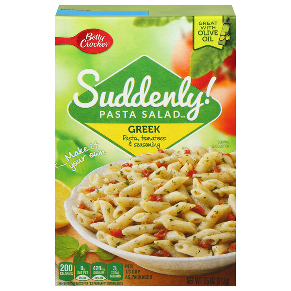 Betty Crocker Suddenly Pasta Salad Greek