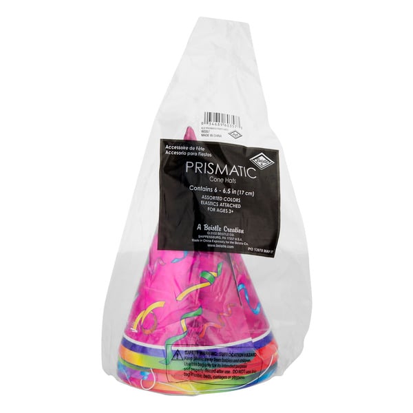 Prismatic Cone Hats Assorted Colors