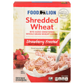 Food Lion Bite-Sized Strawberry Frosted Shredded Wheat Whole Grain Cereal