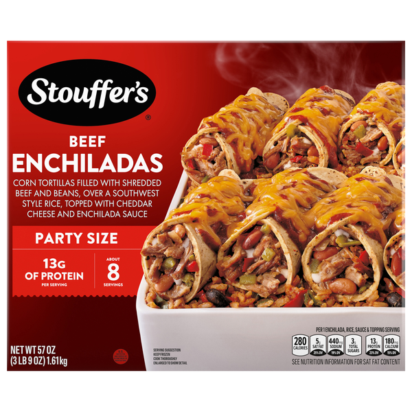 Stouffer's Beef Enchiladas Party Size Frozen Meal