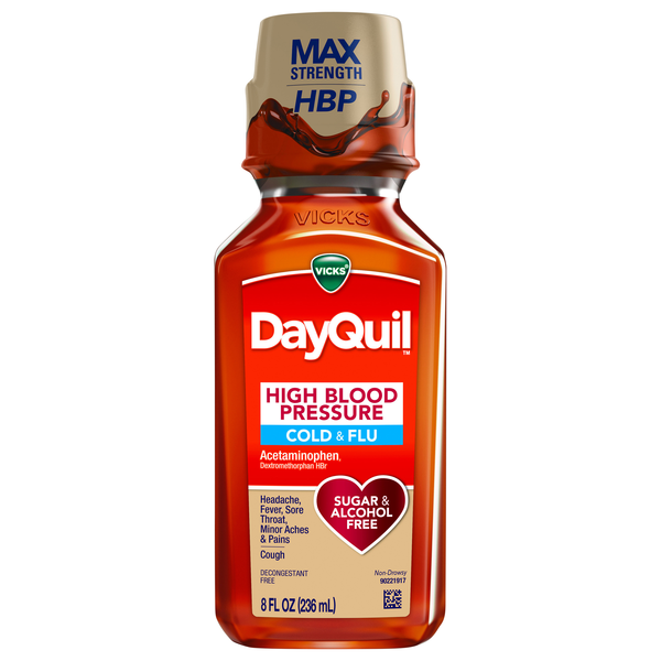 Vicks DayQuil High Blood Pressure Cold & Flu Relief Liquid