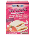 Food Lion Peanut Butter & Strawberry Jam No Crust Sandwiches - 4 ct Frozen