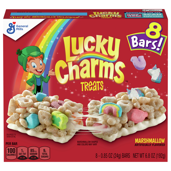 Save on Lucky Charms Marshmallow Treat Bar 8 ct Order Online Delivery