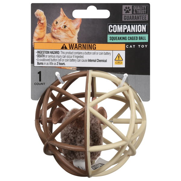 Companion Squeaking Caged Ball Cat Toy